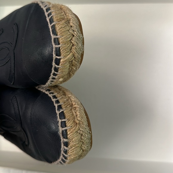Chanel Espadrilles. Size 7. - Navy Blue - Picture 6 of 9